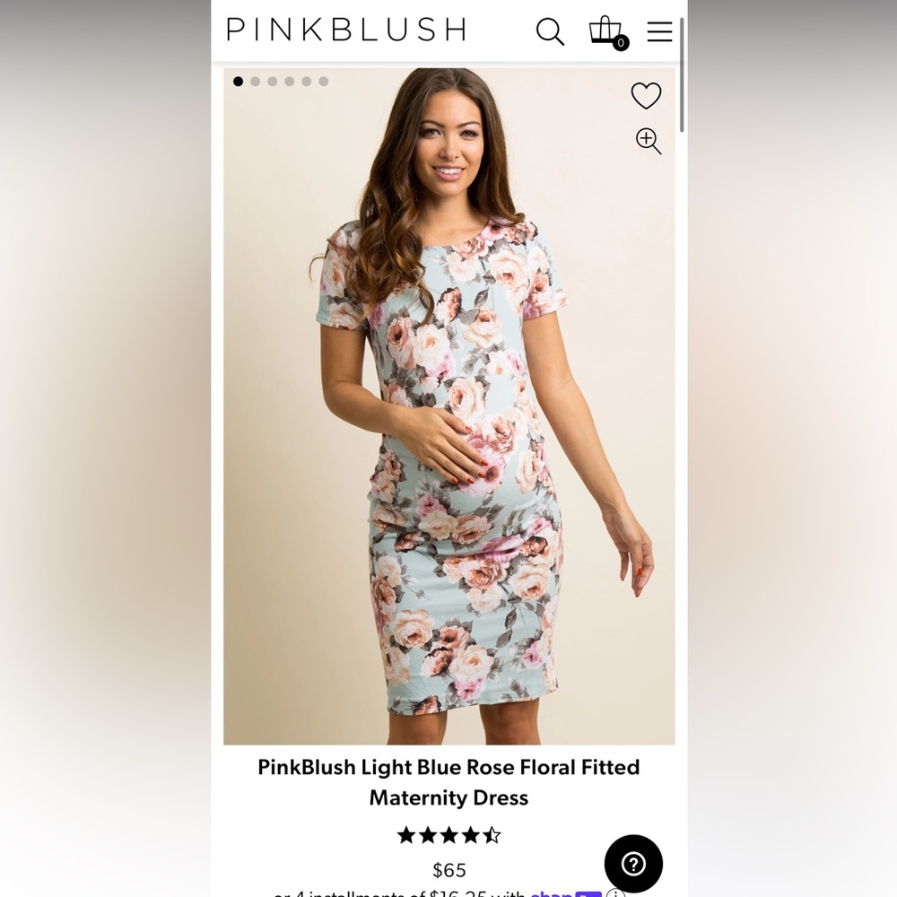 Pink Blush Maternity Dress